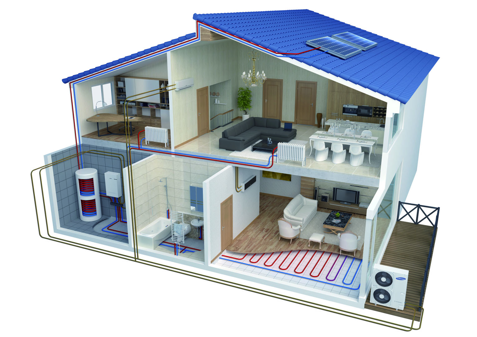 Samsung Eco Heating System lucht water lucht combi warmtepomp