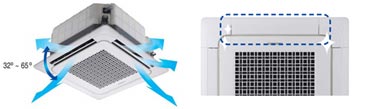 Optimale luchtverdeling Samsung mini 4-weg cassette warmtepomp airco